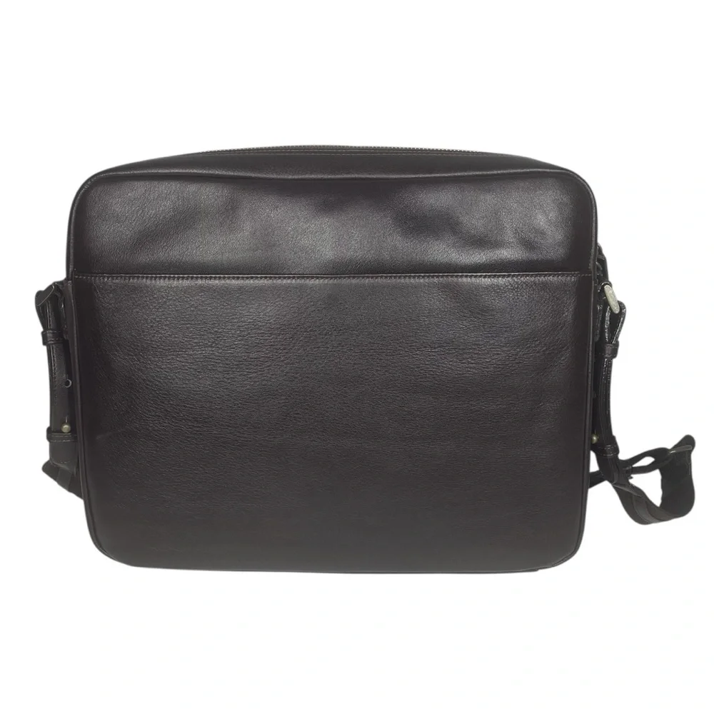 NEW Hideo Wakamatsu Brown Leather Messenger Bag Briefcase Laptop NWT Tokyo
